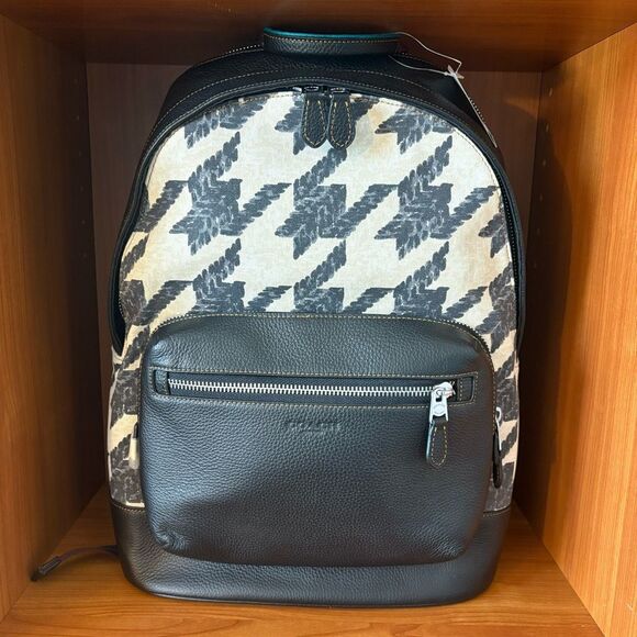 NWT COACH Houndstooth Backpack - Picture 1 of 11